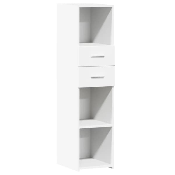 vidaXL Hylle hvit 30x42,5x124 cm konstruert tre