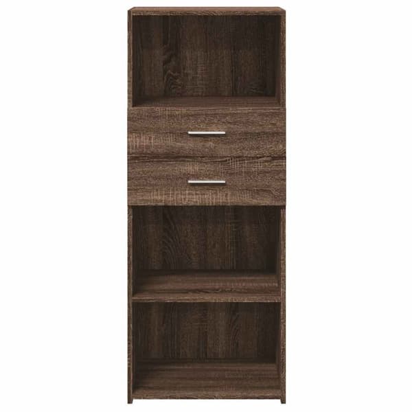 vidaXL Hylle brun eik 50x42,5x124 cm konstruert tre
