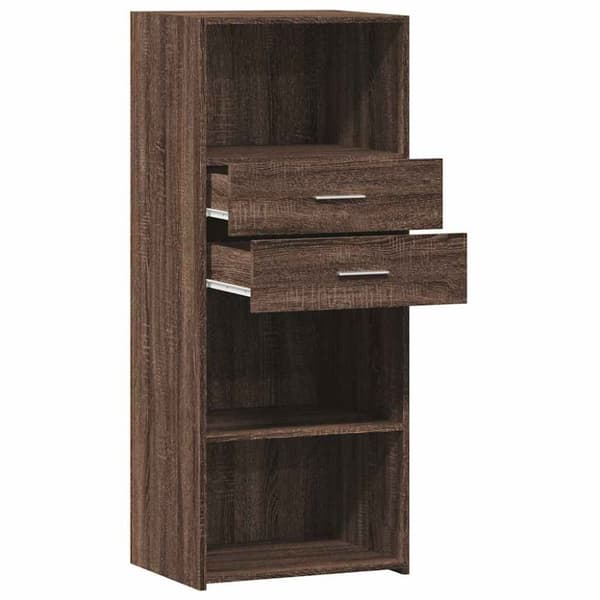 vidaXL Hylle brun eik 50x42,5x124 cm konstruert tre