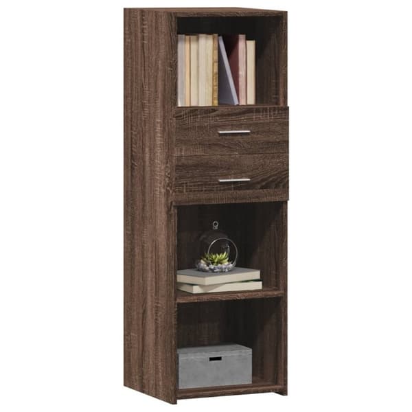 vidaXL Hylle brun eik 40x42,5x124 cm konstruert tre