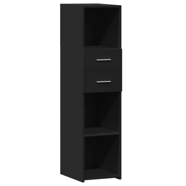 vidaXL Hylle svart 30x42,5x124 cm konstruert tre
