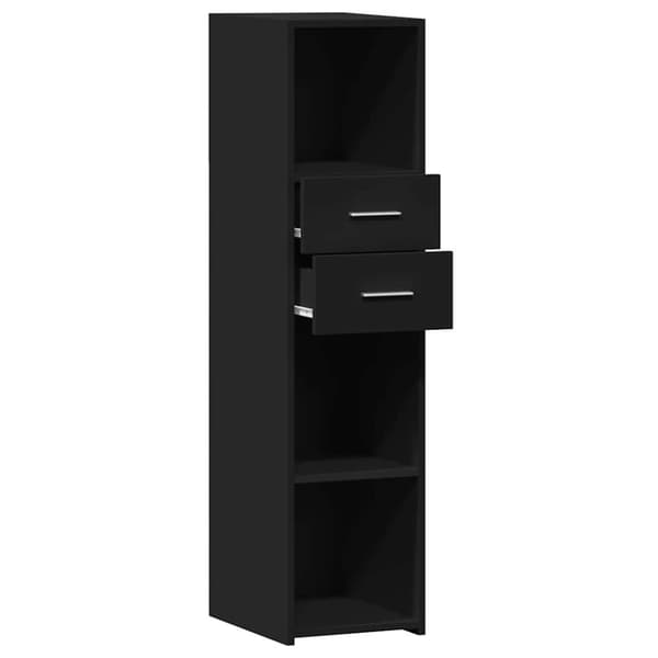 vidaXL Hylle svart 30x42,5x124 cm konstruert tre