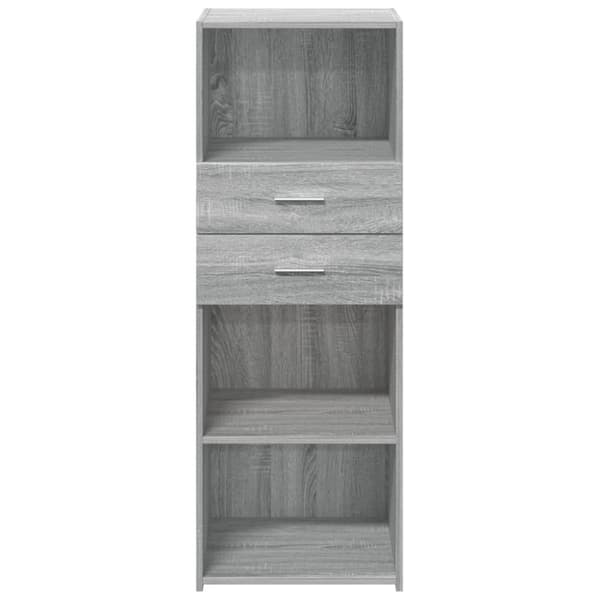 vidaXL Hylle grå sonoma 45x42,5x124 cm konstruert tre