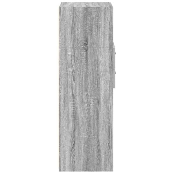 vidaXL Hylle grå sonoma 45x42,5x124 cm konstruert tre