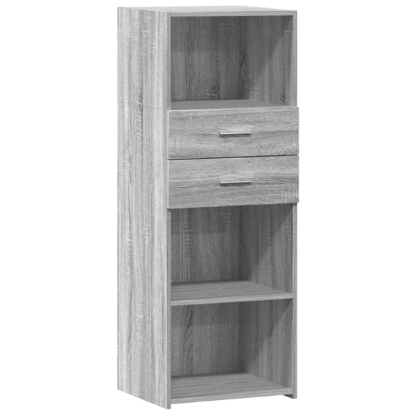 vidaXL Hylle grå sonoma 45x42,5x124 cm konstruert tre