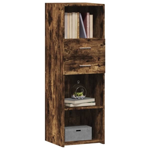 vidaXL Hylle røkt eik 40x42,5x124 cm konstruert tre