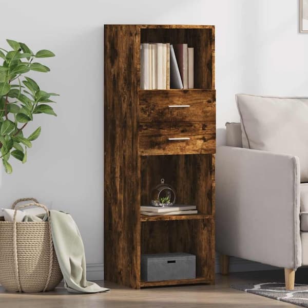 vidaXL Hylle røkt eik 40x42,5x124 cm konstruert tre