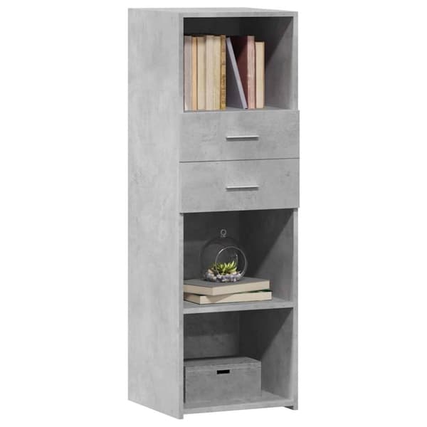 vidaXL Hylle betonggrå 40x42,5x124 cm konstruert tre