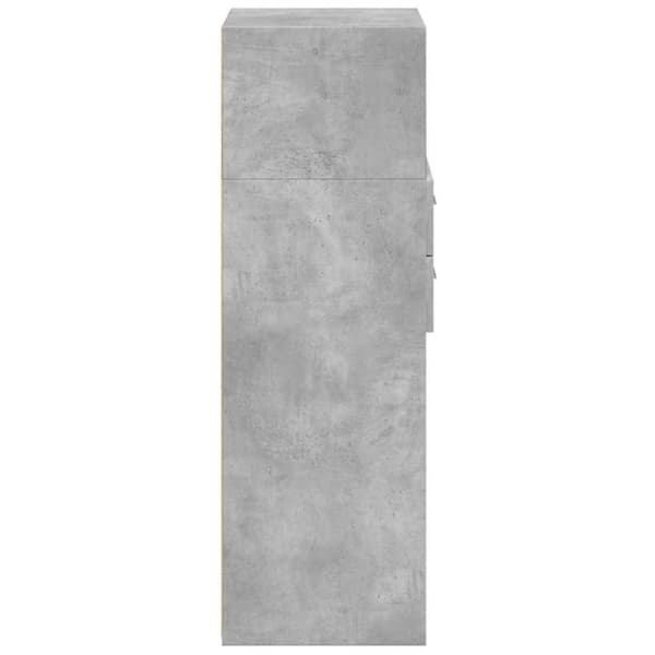 vidaXL Hylle betonggrå 40x42,5x124 cm konstruert tre