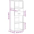 Miniatyrbilde 11 av 11: vidaXL Hylle betonggrå 40x42,5x124 cm konstruert tre