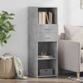 Miniatyrbilde 2 av 11: vidaXL Hylle betonggrå 40x42,5x124 cm konstruert tre