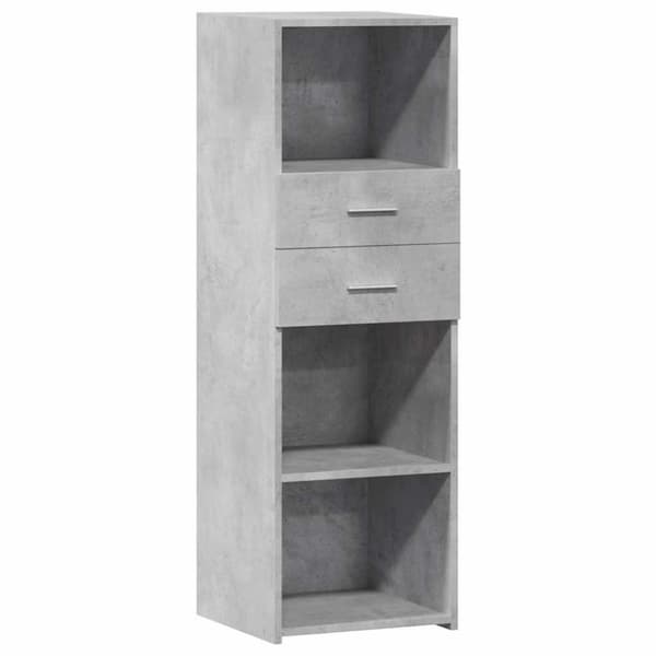 vidaXL Hylle betonggrå 40x42,5x124 cm konstruert tre