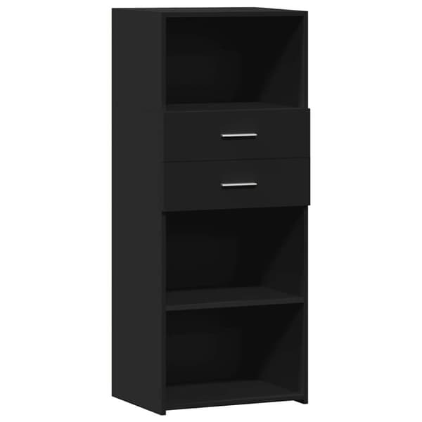 vidaXL Hylle svart 50x42,5x124 cm konstruert tre