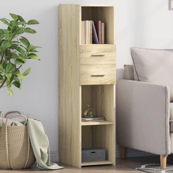 vidaXL Hylle sonoma eik 30x42,5x124 cm konstruert tre