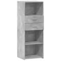 Miniatyrbilde 3 av 11: vidaXL Hylle betonggrå 45x42,5x124 cm konstruert tre
