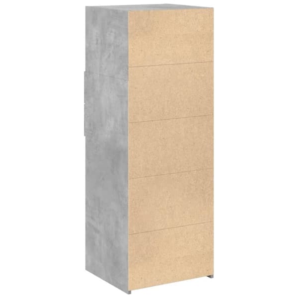 vidaXL Hylle betonggrå 45x42,5x124 cm konstruert tre