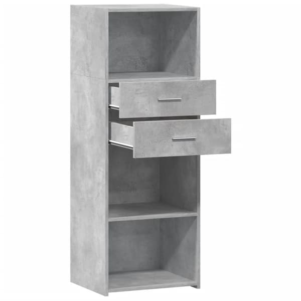 vidaXL Hylle betonggrå 45x42,5x124 cm konstruert tre