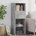 Miniatyrbilde 2 av 11: vidaXL Hylle betonggrå 45x42,5x124 cm konstruert tre