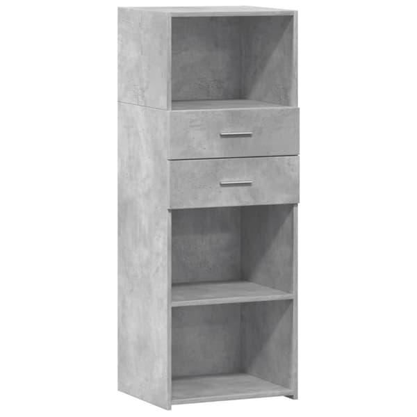 vidaXL Hylle betonggrå 45x42,5x124 cm konstruert tre