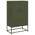 Miniatyrbillede 3 af 11: vidaXL højskab 68x39x111,5 cm stål olivengrøn