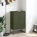 Miniatyrbillede 4 af 11: vidaXL højskab 68x39x111,5 cm stål olivengrøn