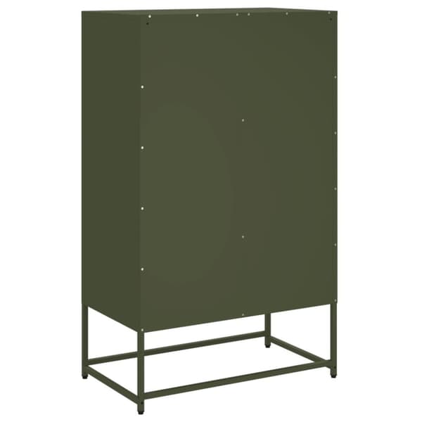 vidaXL højskab 68x39x111,5 cm stål olivengrøn