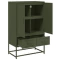 Miniatyrbillede 9 af 11: vidaXL højskab 68x39x111,5 cm stål olivengrøn