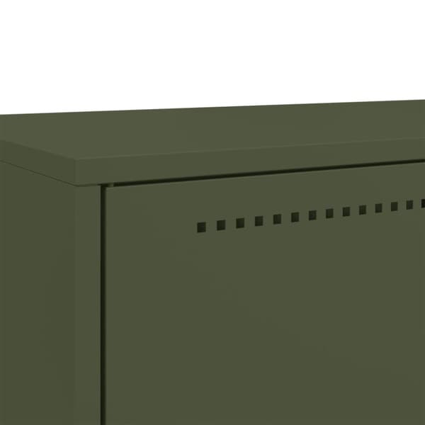 vidaXL højskab 68x39x111,5 cm stål olivengrøn