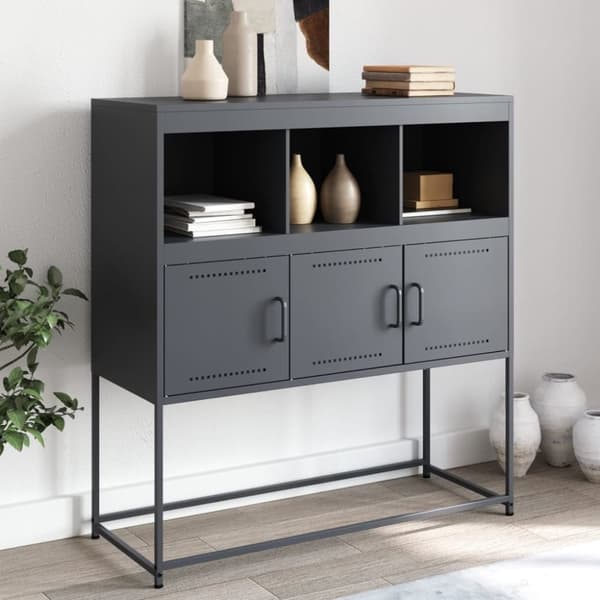 vidaXL Senkki antrasiitti 100,5x39x107 cm teräs