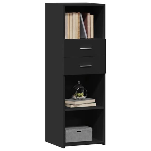 vidaXL højskab 40x42,5x124 cm konstrueret træ sort