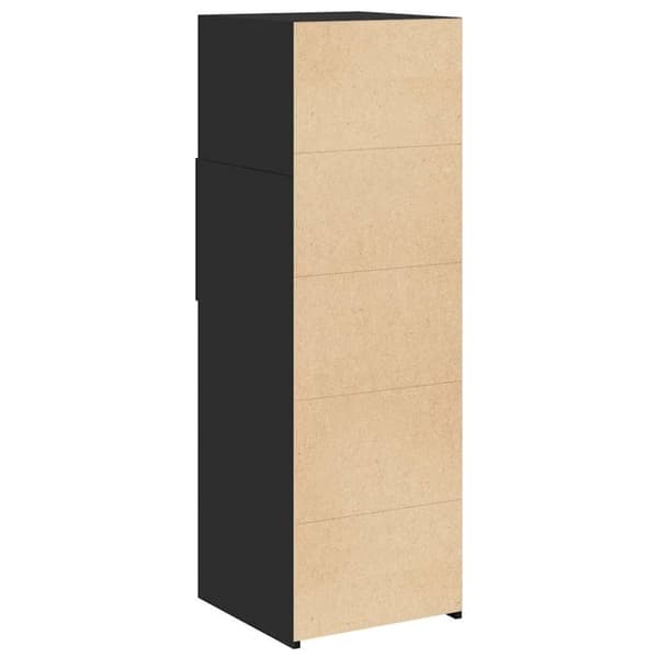 vidaXL højskab 40x42,5x124 cm konstrueret træ sort