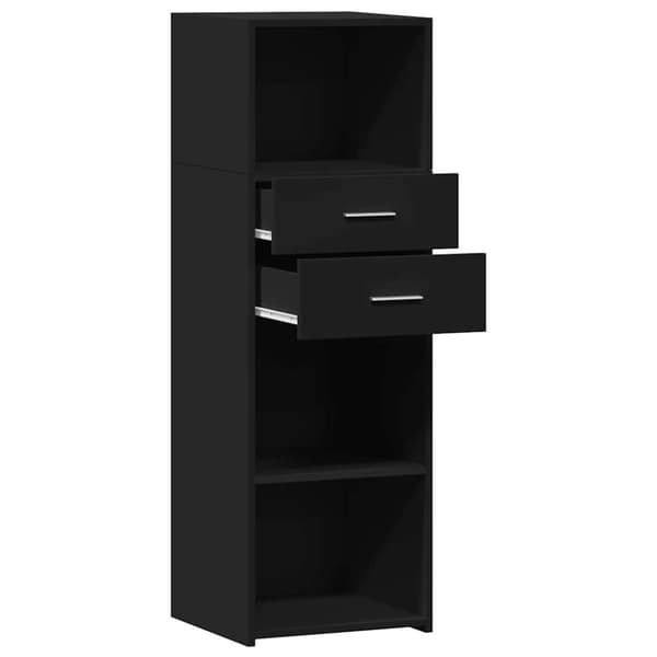vidaXL højskab 40x42,5x124 cm konstrueret træ sort