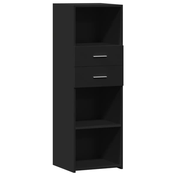 vidaXL højskab 40x42,5x124 cm konstrueret træ sort