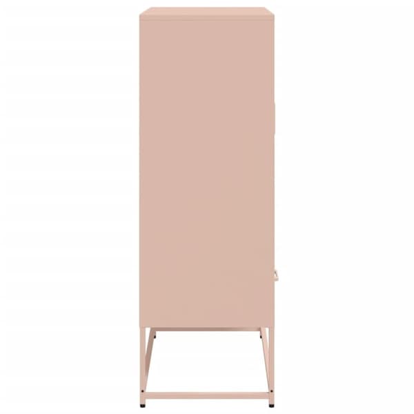 vidaXL skab 68x39x111,5 cm stål lyserød