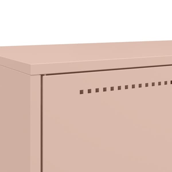 vidaXL skab 68x39x111,5 cm stål lyserød
