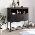 Miniatyrbillede 4 af 11: vidaXL skab 100,5x39x107 cm stål sort