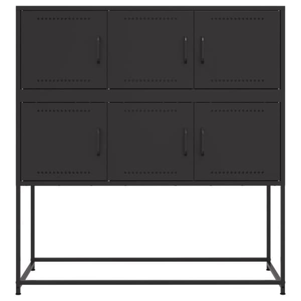 vidaXL Senkki musta 100,5x39x107 cm teräs