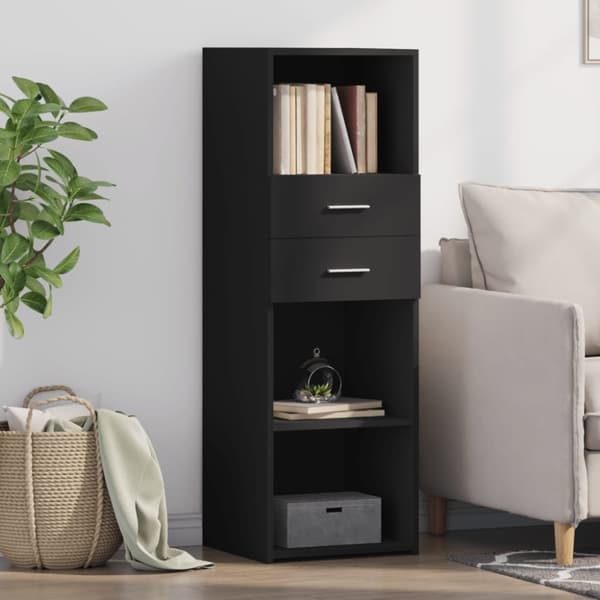 vidaXL Hylle svart 40x42,5x124 cm konstruert tre
