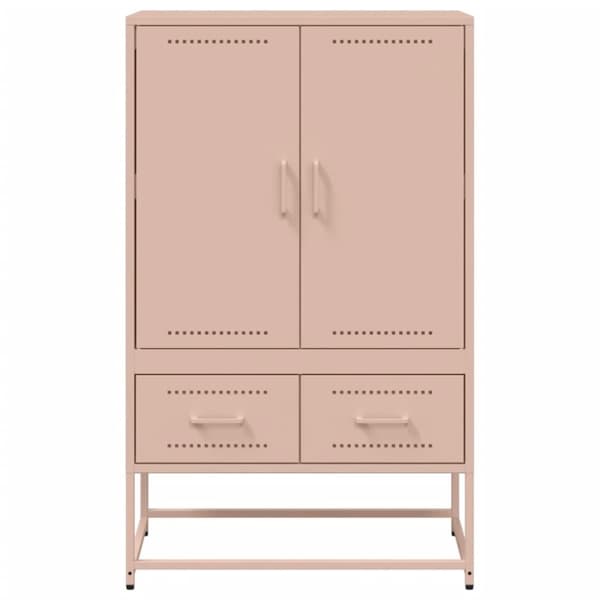 vidaXL Highboard rosa 68x39x111,5 cm stål