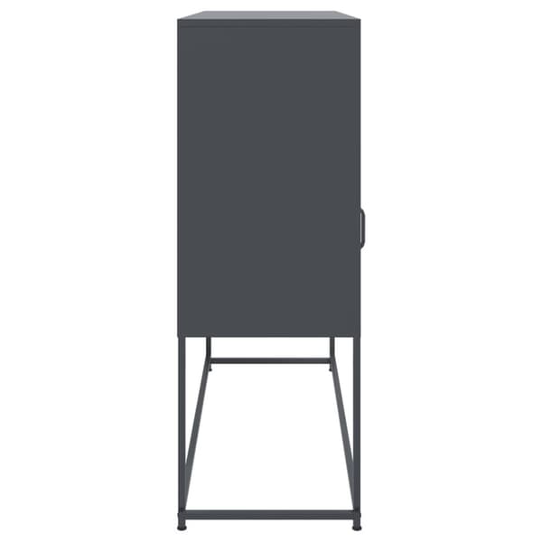 vidaXL Skjenk antrasitt 100,5x39x107 cm stål