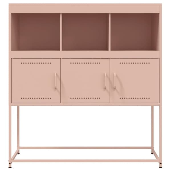 vidaXL Skjenk rosa 100,5x39x107 cm stål