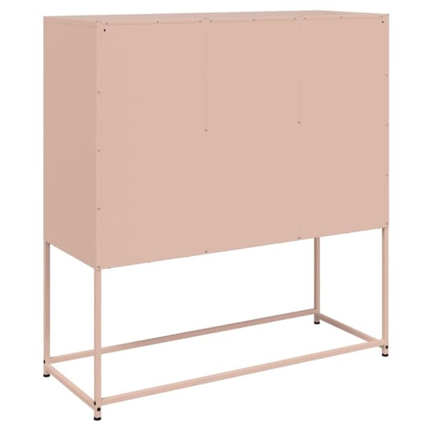 vidaXL Skjenk rosa 100,5x39x107 cm stål