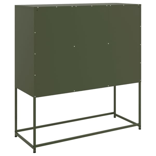 vidaXL Skjenk olivengrønn 100,5x39x107 cm stål
