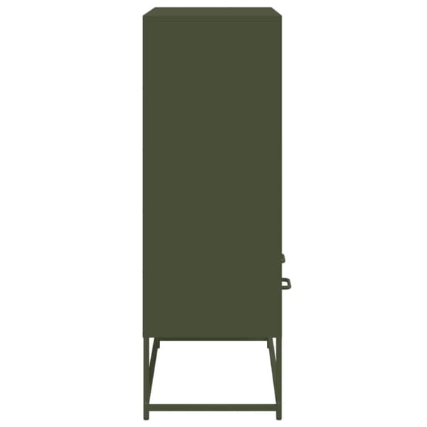 vidaXL Highboard olivengrønn 68x39x111,5 cm stål