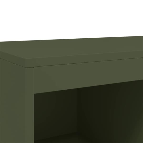 vidaXL Highboard olivengrønn 68x39x111,5 cm stål