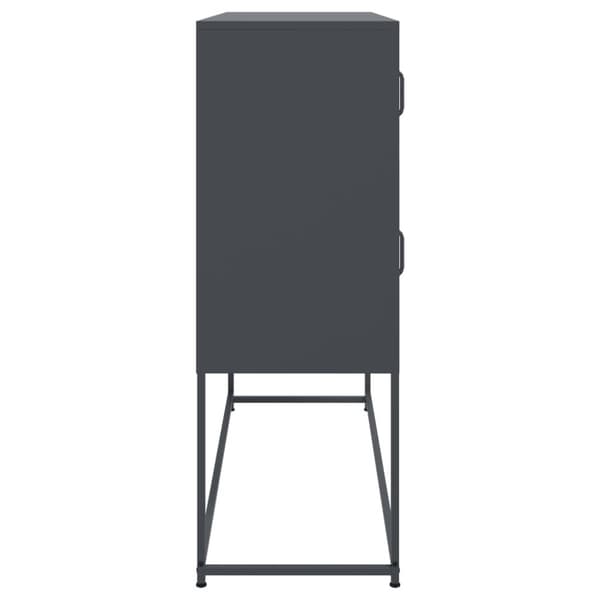 vidaXL skænk 100,5x39x107 cm stål antracitgrå