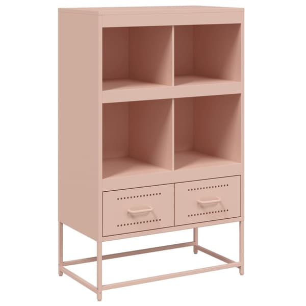 vidaXL skab 68x39x111,5 cm stål lyserød