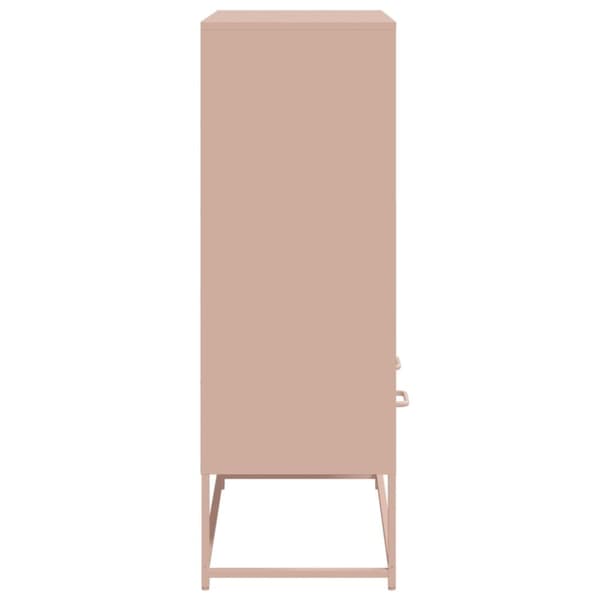 vidaXL skab 68x39x111,5 cm stål lyserød