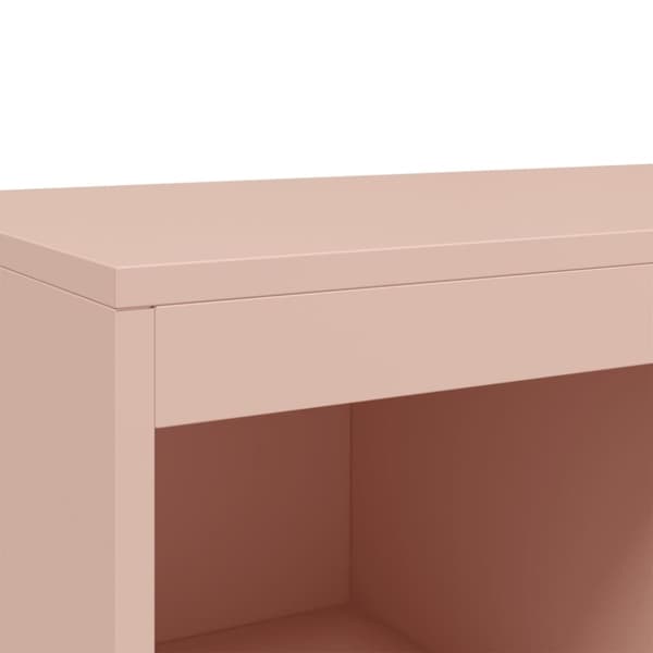 vidaXL skab 68x39x111,5 cm stål lyserød