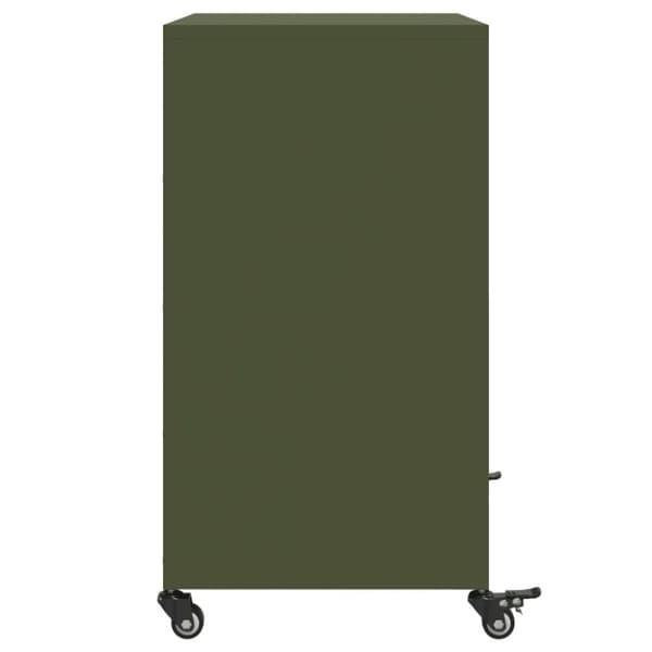 vidaXL skab 68x39x72 cm stål olivengrøn